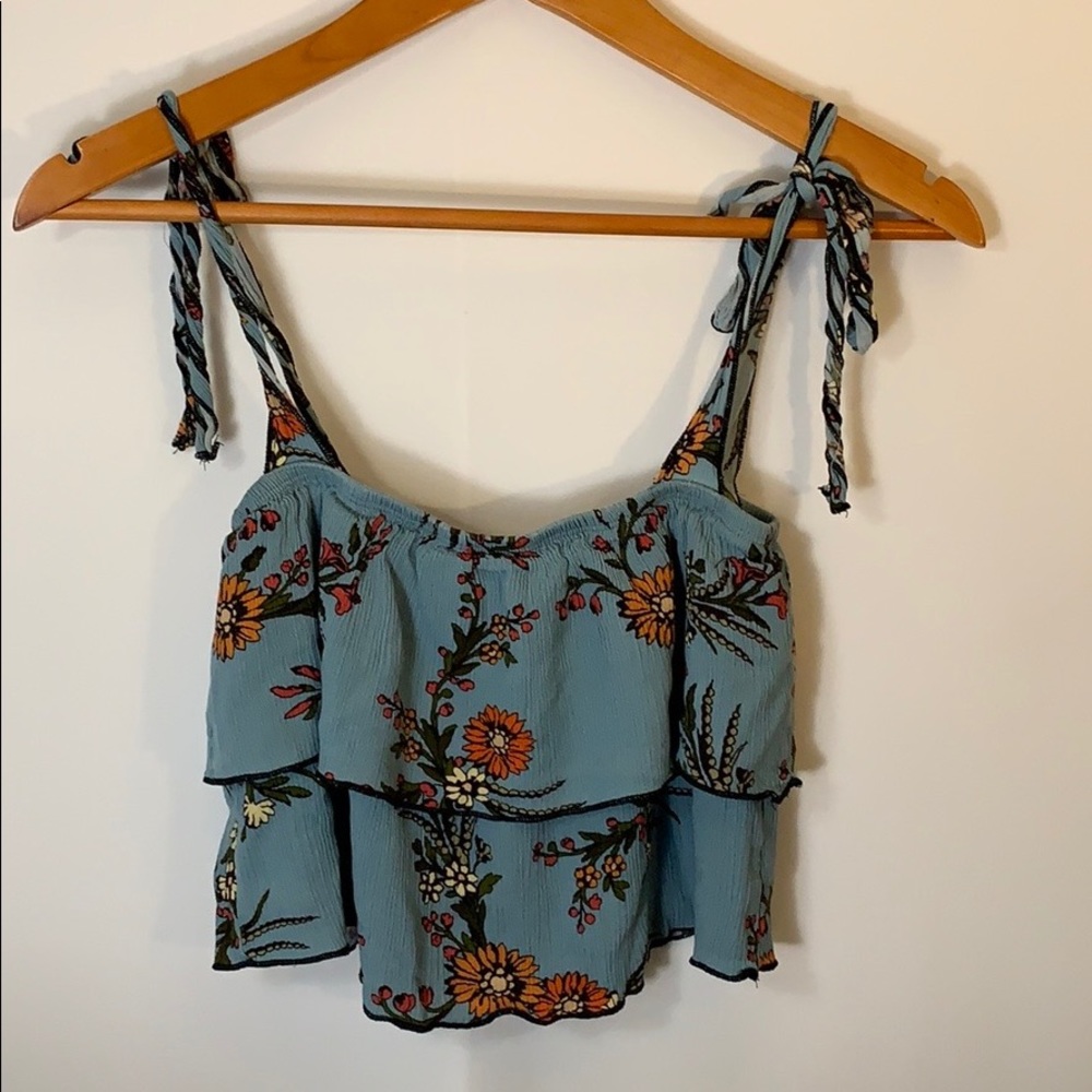 Sky & Sparrow Floral Crop Top Size XS